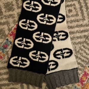 Emporio Armani Wool scarf-and-beanie set with jacquard lettering